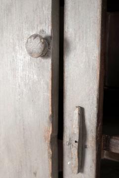 19th Century Painted Primitive Corner Cupboard - 4563700