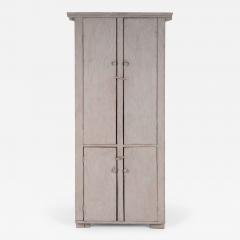 19th Century Painted Primitive Corner Cupboard - 4565968