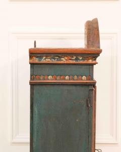 19th Century Painted Sk ne Wall Cabinet with Reeded Doors Sweden - 4481071
