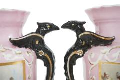 19th Century Pair Austrian Hungarian Porcelain Vase - 2299616