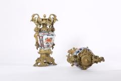 19th Century Pair Gilt Bronze Mounted Imari Porcelain Vases - 1593367