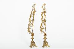19th Century Pair Italian Gilt Brass Candleholders - 2538963