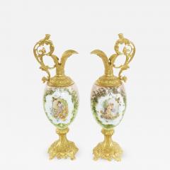 19th Century Pair Ormolu Mounted Two Handled Vase - 2290624