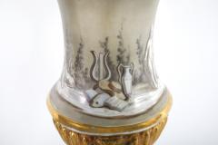 19th Century Pair Porcelain Vases Urns a Pair - 2471635