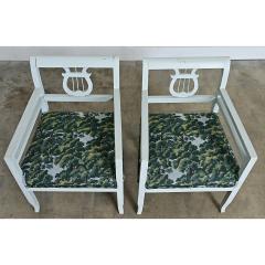 19th Century Pair of Biedermeier Painted Armchairs in New Upholstery - 4688249
