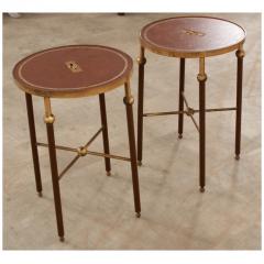 19th Century Pair of Brass Leather Tables - 2892977