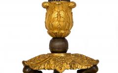 19th Century Pair of French Charles X Gilt Patinated Bronze Candlesticks - 4502310