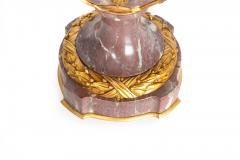 19th Century Pair of French Louis XVI Style Antique Bronze Violet Marble Vases - 4501982