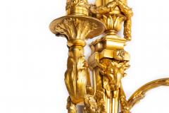 19th Century Pair of French Louis XVI Style Two Light Wall Sconces Candelabra - 4734869