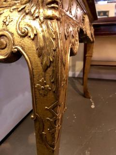 19th Century Pair of George II Style Carved Giltwood Marble Top Console Tables - 1303514