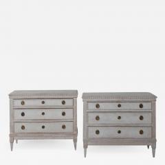 19th Century Pair of Swedish Gustavian Bedside Commodes With Marbleized Tops - 637693