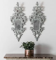 19th Century Pair of Venetian Mirrors Appliqu s with Original Mirror Plate - 582259