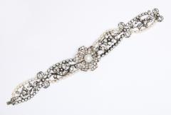 19th Century Pearl Diamond Bracelet in Silver on Gold - 85577