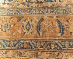19th Century Persian Sultanabad Blue Brown Handmade Wool Rug - 2465189