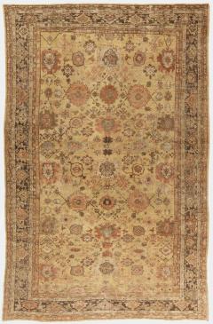19th Century Persian Sultanabad Botanic Handmade Wool Rug - 2461859