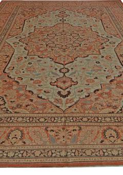 19th Century Persian Tabriz Beige Brown and Terracotta Red Rug - 2461555