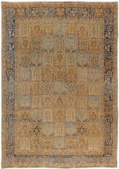 19th Century Persian Tabriz Botanic Handwoven Wool Rug - 2461706