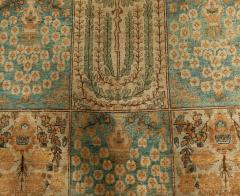 19th Century Persian Tabriz Botanic Handwoven Wool Rug - 2461709