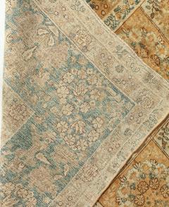 19th Century Persian Tabriz Botanic Handwoven Wool Rug - 2461711
