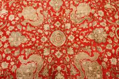 19th Century Persian Tabriz Red Hand Knotted Wool Carpet - 2462051