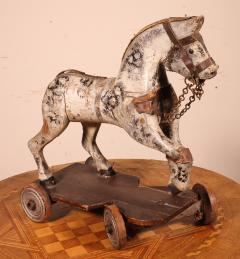 19th Century Polychrome Wooden Horse - 2880293