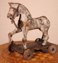 19th Century Polychrome Wooden Horse - 2880296