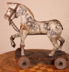 19th Century Polychrome Wooden Horse - 2880299