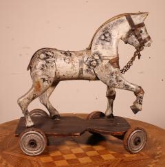 19th Century Polychrome Wooden Horse - 2880301