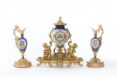 19th Century Porcelain Gilt Bronze Three Piece Garniture - 1823133