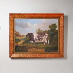 19th Century Portrait of a Prize Winning Cow in a Landscape Scene Forest Bel - 3444933