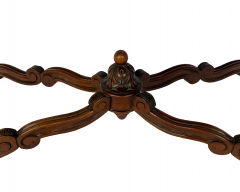 19th Century Provincial French Louis XV Style Center Table with X Form Stretcher - 4742796