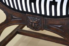 19th Century Renaissance Revival X Chair Savonarola Armchair Austria ca 1860 - 4811083