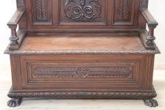 19th Century Renaissance Style Carved Walnut Antique Bench - 3026812