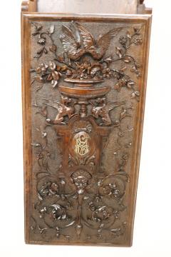 19th Century Renaissance Style Wall Magazine Rack in Hand Carved Walnut - 2889193