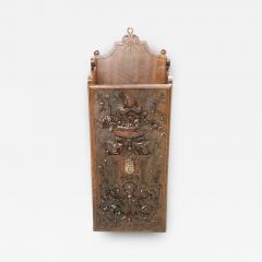 19th Century Renaissance Style Wall Magazine Rack in Hand Carved Walnut - 2890822