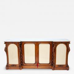 19th Century Rosewood Marble Top Victorian Style Sideboard Credenza - 3813632