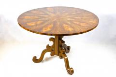 19th Century Round Biedermeier Dining Table Center Table Nutwood AT ca 1835 - 4595759