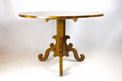 19th Century Round Biedermeier Dining Table Center Table Nutwood AT ca 1835 - 4595762