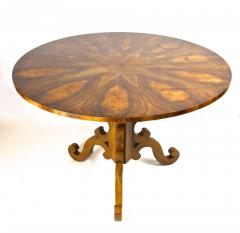 19th Century Round Biedermeier Dining Table Center Table Nutwood AT ca 1835 - 4595763