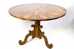 19th Century Round Biedermeier Dining Table Center Table Nutwood AT ca 1835 - 4595767