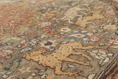 19th Century Round Turkish Silk and Metal Thread Rug - 2464585