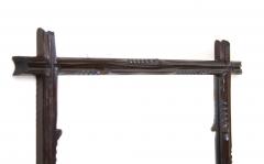 19th Century Rsutic Black Forest Mirror Basswood Hand Carved AT circa 1890 - 4523896