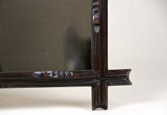 19th Century Rsutic Black Forest Mirror Basswood Hand Carved AT circa 1890 - 4523898