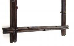 19th Century Rsutic Black Forest Mirror Basswood Hand Carved AT circa 1890 - 4523899