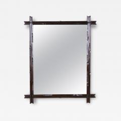 19th Century Rsutic Black Forest Mirror Basswood Hand Carved AT circa 1890 - 4526250