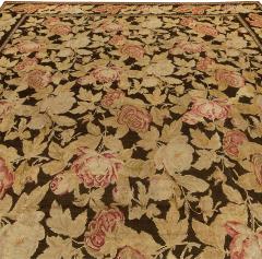 19th Century Russian Bessarabian Beige Botanic Handmade Wool Rug - 2460838