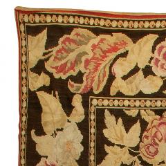 19th Century Russian Bessarabian Beige Botanic Handmade Wool Rug - 2460839