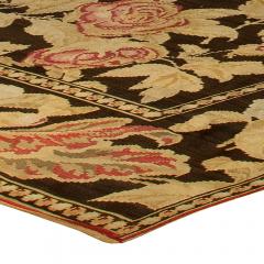 19th Century Russian Bessarabian Beige Botanic Handmade Wool Rug - 2460840