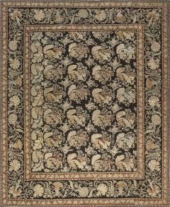 19th Century Russian Bessarabian Black Background Wool Carpet - 2460814