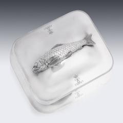 19th Century Russian Solid Silver Herring Dish Nicholls Plinke c 1860 - 2989522